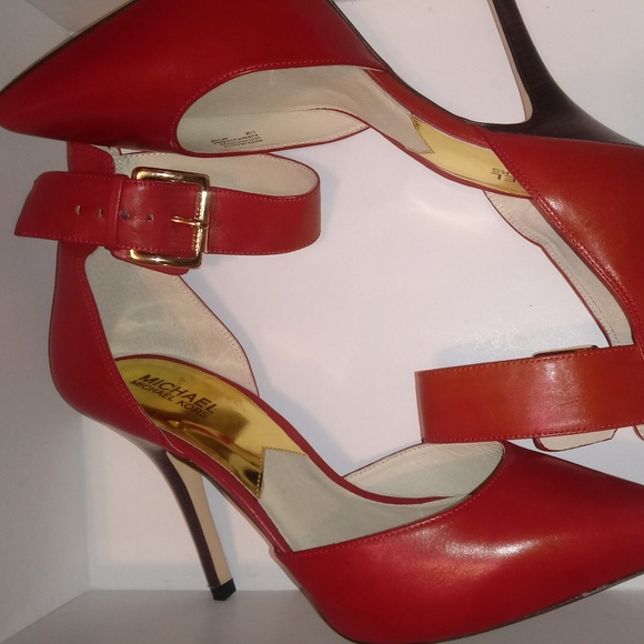 Woman Micheal Kors Heels Red Size 11m - Picture 1 of 12